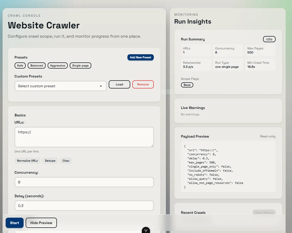 Python + Vue.js Web Crawler Tool image 1
